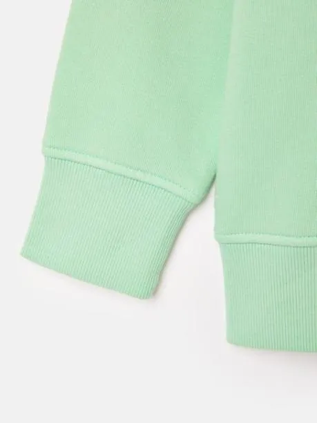 Fleeces and Sweatshirts Girls Joules Green Crew Neck Slogan Sweatshirt