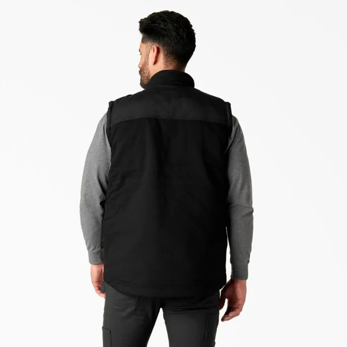 FLEX Duck Canvas Insulated Vest Black Black bk Men Dickies Vests