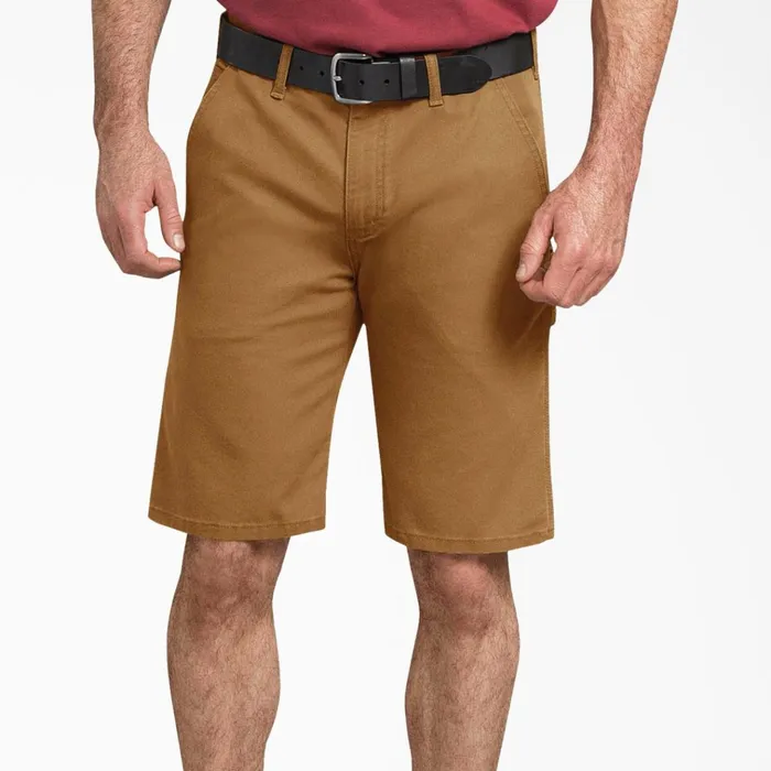 FLEX Regular Fit Duck Carpenter Shorts 11034 Stonewashed Brown Duck Stonewashed Brown Duck sbd Men Dickies Carpenter