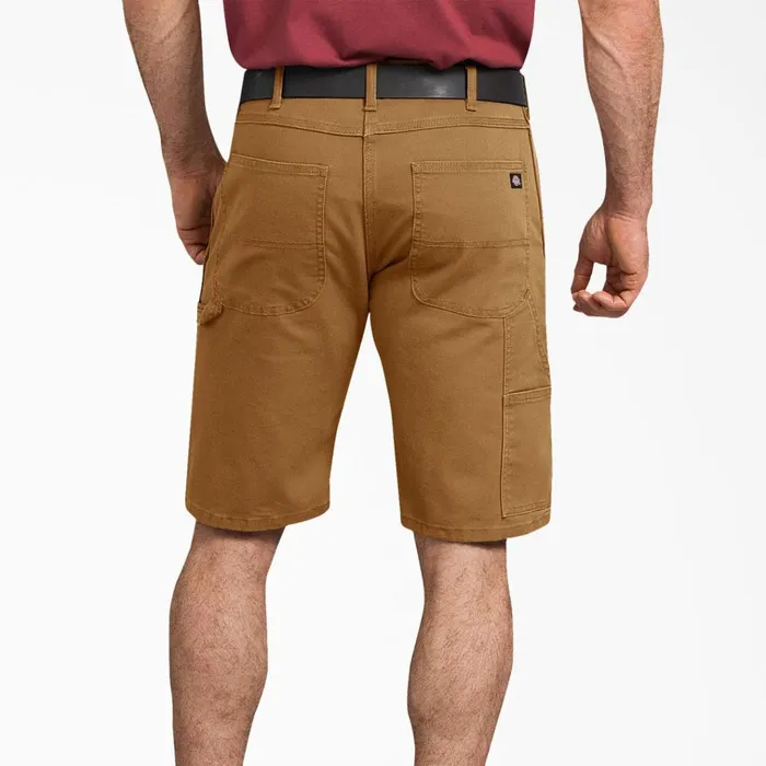 FLEX Regular Fit Duck Carpenter Shorts 11034 Stonewashed Brown Duck Stonewashed Brown Duck sbd Men Dickies Carpenter
