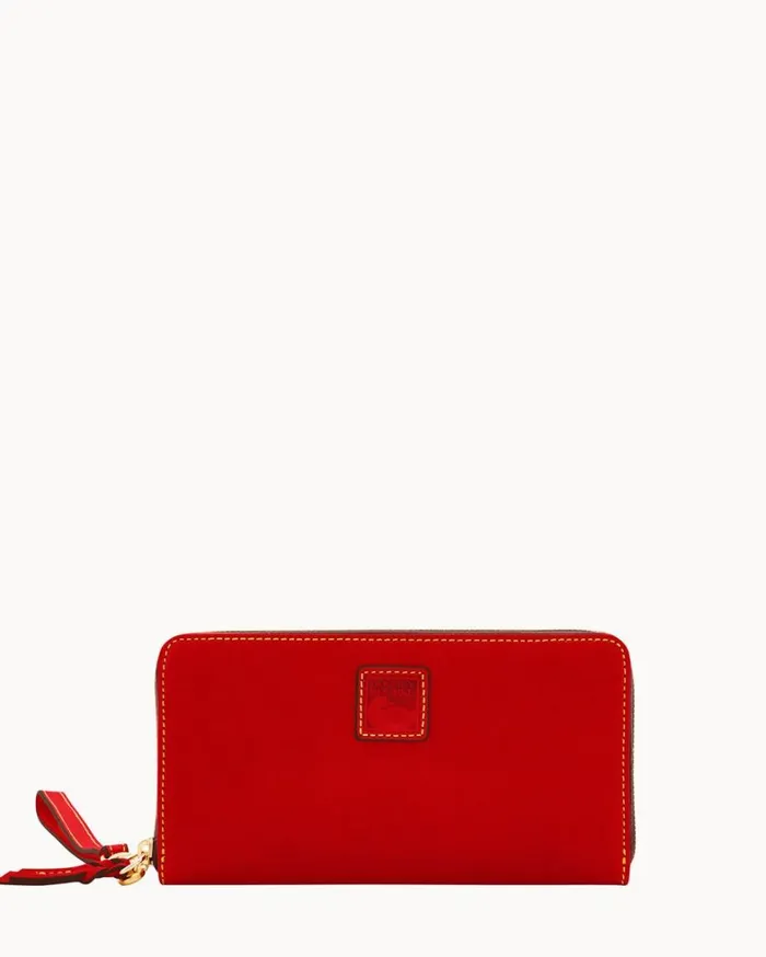 Florentine Large Zip Around Wristlet Red Women Dooney and Bourke Wristlets