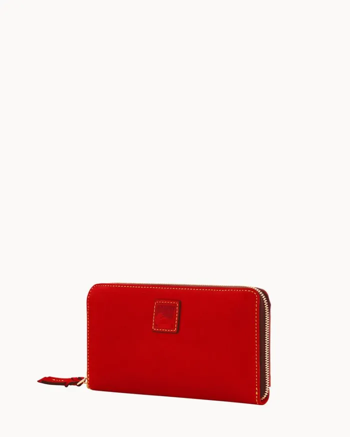 Florentine Large Zip Around Wristlet Red Women Dooney and Bourke Wristlets Florentine Large Zip Around Wristlet Red Women Dooney and Bourke Wristlets