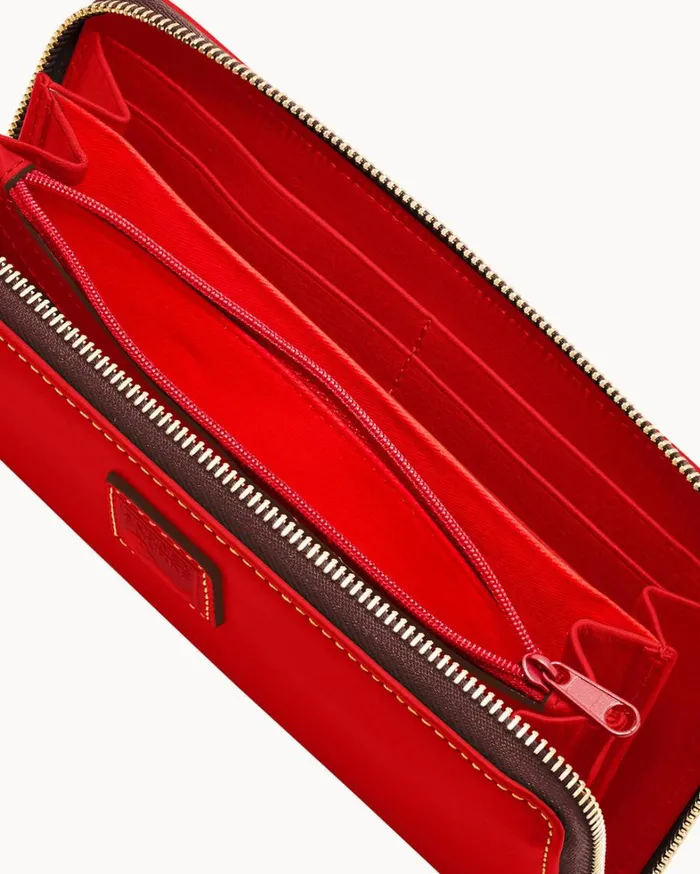 Florentine Large Zip Around Wristlet Red Women Dooney and Bourke Wristlets Florentine Large Zip Around Wristlet Red Women Dooney and Bourke Wristlets