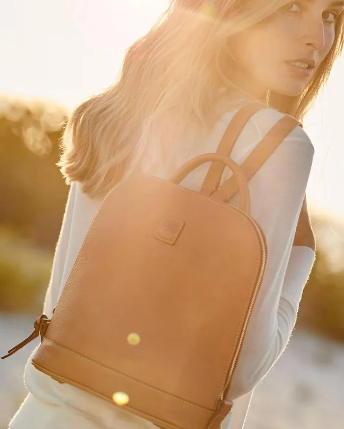 Florentine Zip Pod Backpack Natural Women Dooney and Bourke Backpacks Florentine Zip Pod Backpack Natural Women Dooney and Bourke Backpacks