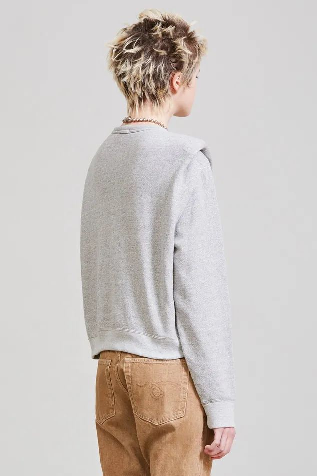 Folded Shoulder Sweatshirt Women Sweatshirts R13