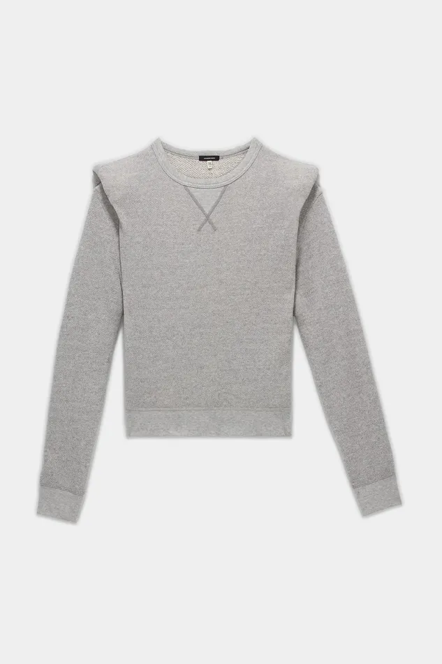 Folded Shoulder Sweatshirt Women Sweatshirts R13