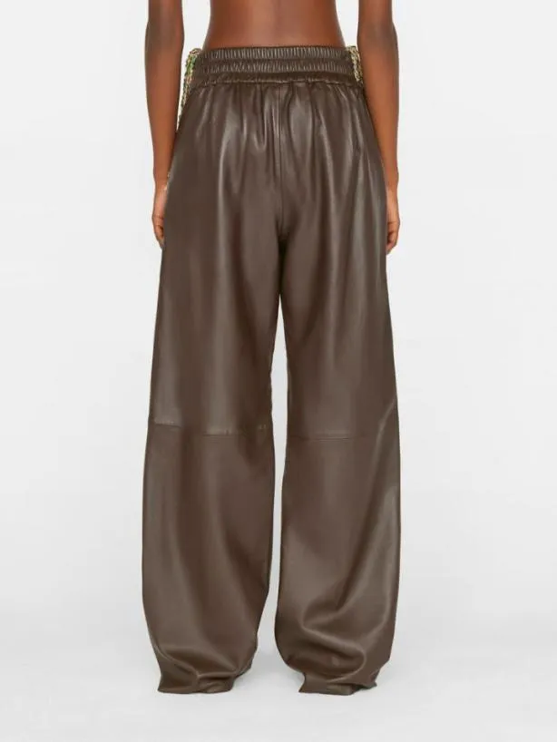 Frame Baggy Leather Trouser In Chocolate Brown Chocolate Brown Women Pants Frame Baggy Leather Trouser In Chocolate Brown Chocolate Brown Women Pants