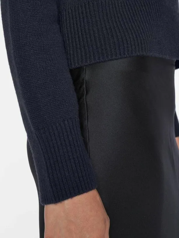 Frame Cashmere Clean Crew In Navy Navy Women Sweaters Frame Cashmere Clean Crew In Navy Navy Women Sweaters