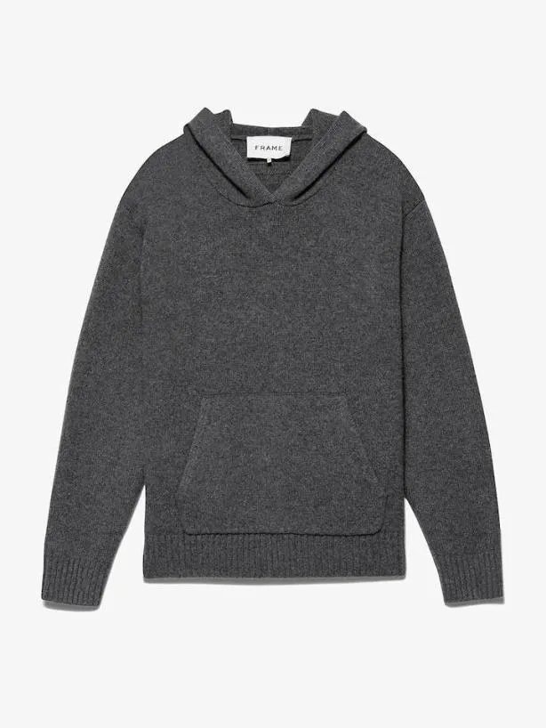 Frame Cashmere Hoodie In Heather Grey Heather Grey Men Sweaters and Hoodies