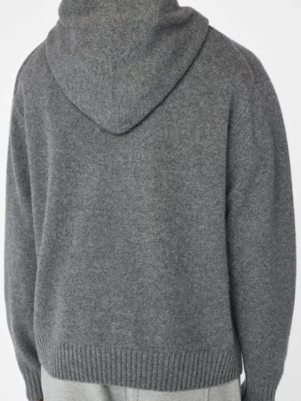 Frame Cashmere Hoodie In Heather Grey Heather Grey Men Sweaters and Hoodies Frame Cashmere Hoodie In Heather Grey Heather Grey Men Sweaters and Hoodies