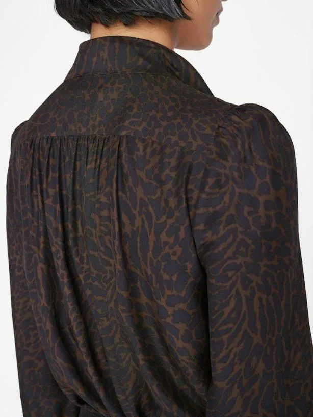Frame Femme Tie Neck Blouse In Espresso Multi Espresso Multi Women Tops and Blouses Frame Femme Tie Neck Blouse In Espresso Multi Espresso Multi Women Tops and Blouses
