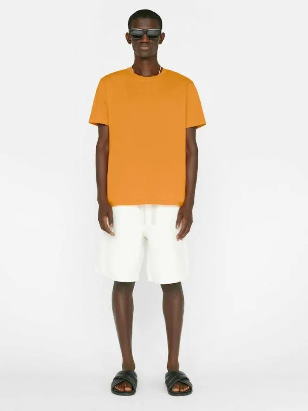 Frame FRAME Logo Tee In Clementine Clementine Men Tees Frame FRAME Logo Tee In Clementine Clementine Men Tees