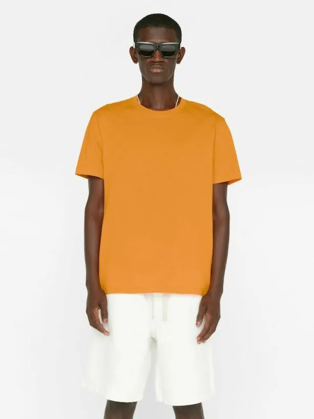 Frame FRAME Logo Tee In Clementine Clementine Men Tees Frame FRAME Logo Tee In Clementine Clementine Men Tees