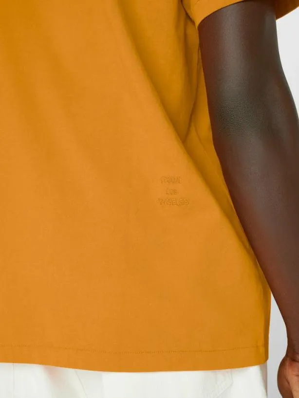 Frame FRAME Logo Tee In Clementine Clementine Men Tees Frame FRAME Logo Tee In Clementine Clementine Men Tees
