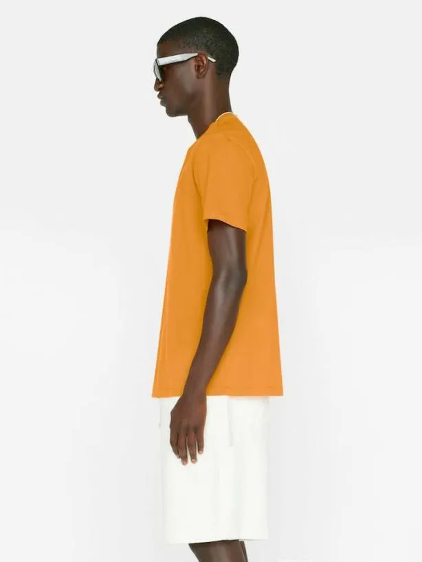 Frame FRAME Logo Tee In Clementine Clementine Men Tees Frame FRAME Logo Tee In Clementine Clementine Men Tees
