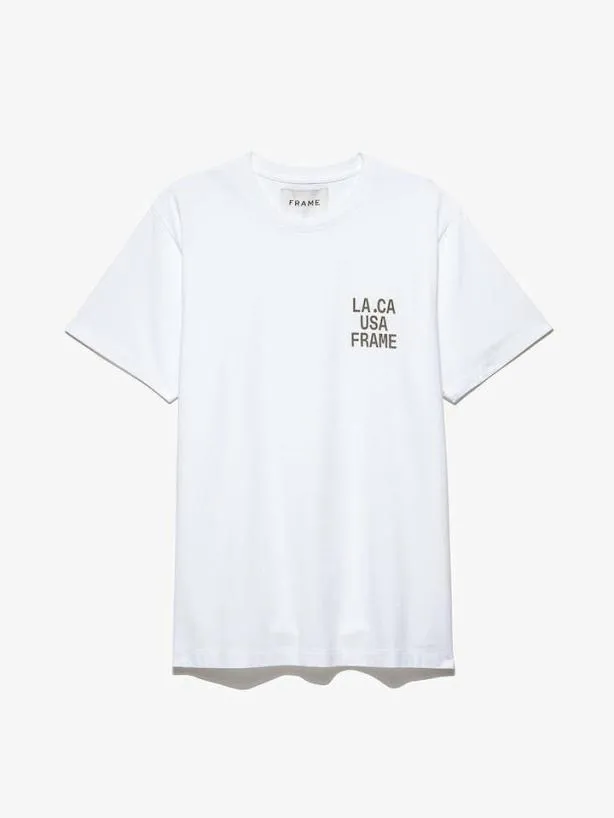Frame Graphic Tee In Blanc Blanc Men Tees