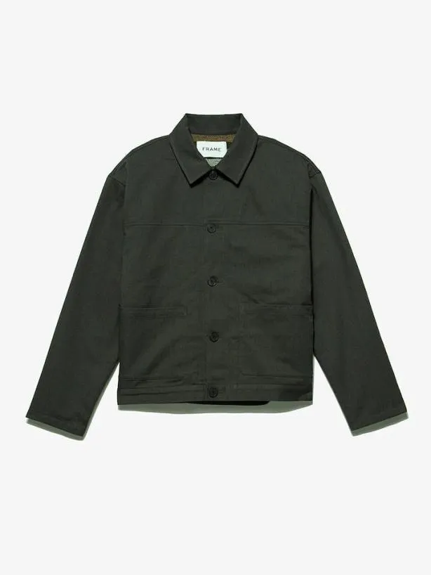 Frame Lined Cotton Trucker Jacket In Charcoal Grey Charcoal Grey Men Jackets and Coats Frame Lined Cotton Trucker Jacket In Charcoal Grey Charcoal Grey Men Jackets and Coats