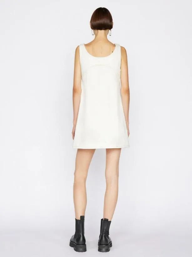Frame Micro Flare Denim Dress In Ecru Ecru Women Dresses and Jumpsuits Frame Micro Flare Denim Dress In Ecru Ecru Women Dresses and Jumpsuits