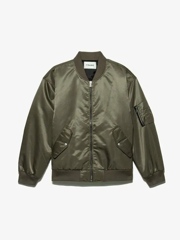 Frame Nylon Bomber In Taupe Taupe Men Jackets and Coats