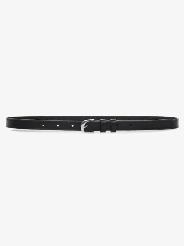Frame Petit Twist Buckle Belt In Noir Noir Women Accessories