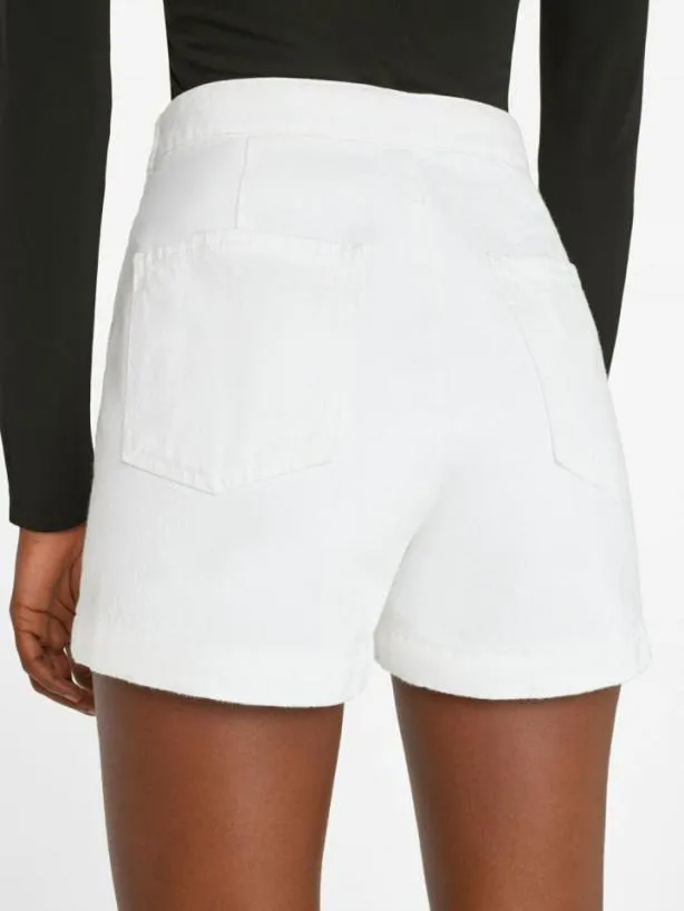 Frame Sailor Snap Short In Blanc Blanc Women Skirts and Shorts Frame Sailor Snap Short In Blanc Blanc Women Skirts and Shorts