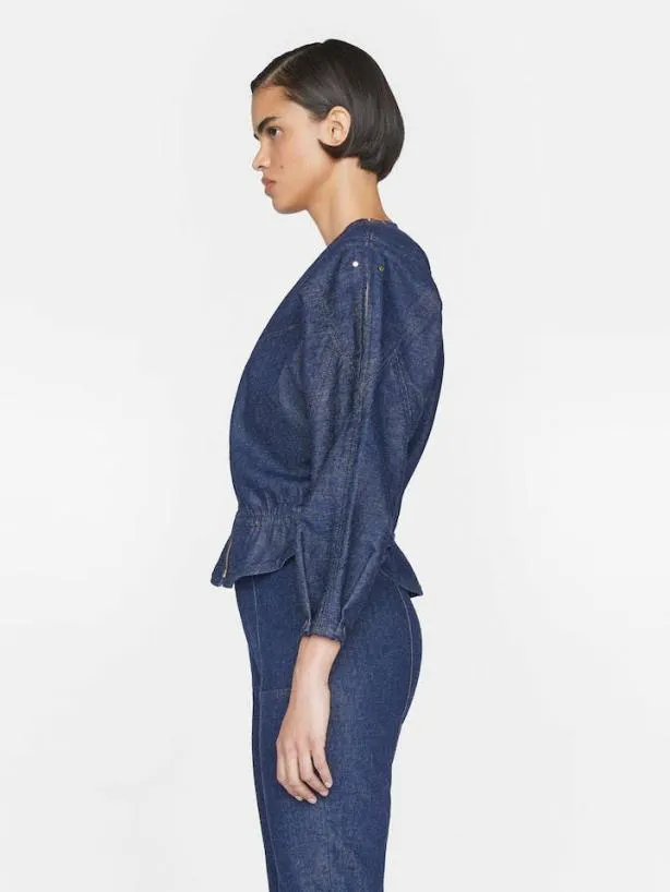 Frame Slouchy Zip Up Jacket In Rinse Rinse Women Jackets and Coats Frame Slouchy Zip Up Jacket In Rinse Rinse Women Jackets and Coats