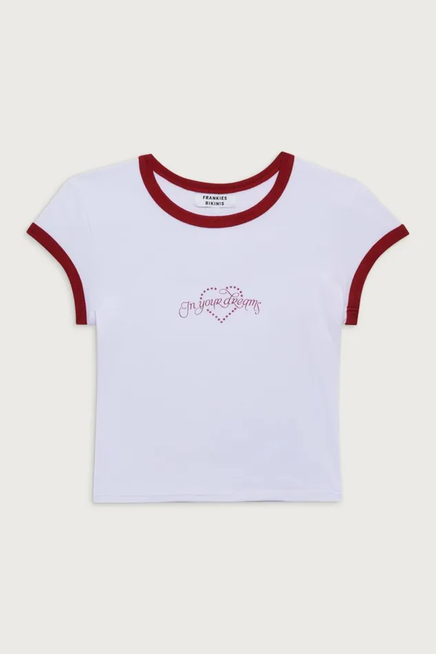 Frankies Bikinis Archie Cotton Tee In Your Dreams Women Tops