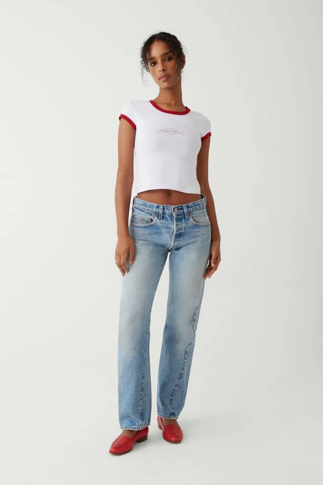 Frankies Bikinis Archie Cotton Tee In Your Dreams Women Tops