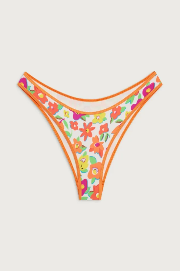 Frankies Bikinis Dove Shine Classic Bikini Bottom French Flowers Women Bikinis