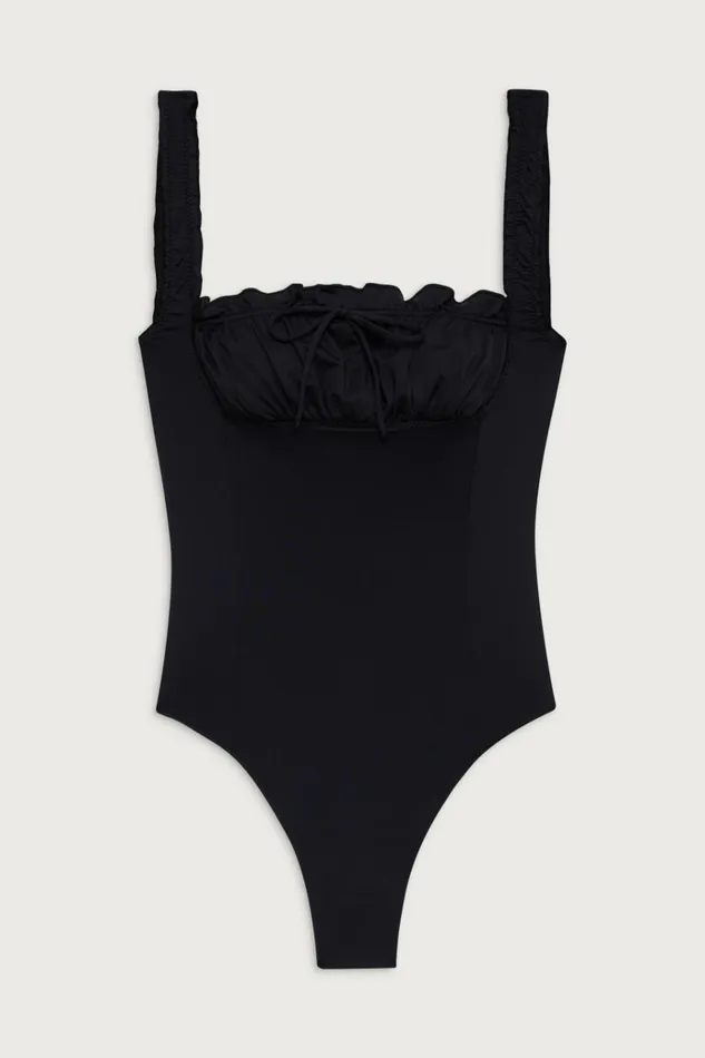 Frankies Bikinis Fawn One Piece Swimsuit Black Women One Pieces