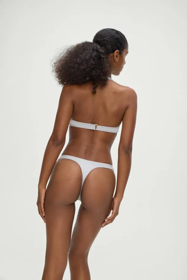 Frankies Bikinis Full Moon Micro Bikini Bottom Heather Grey Women Bottoms