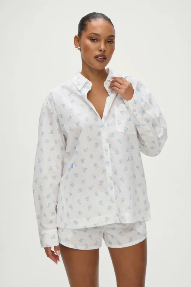 Frankies Bikinis Ralph Long Sleeve Sleep Shirt Periwinkle Women Matching Sets Frankies Bikinis Ralph Long Sleeve Sleep Shirt Periwinkle Women Matching Sets