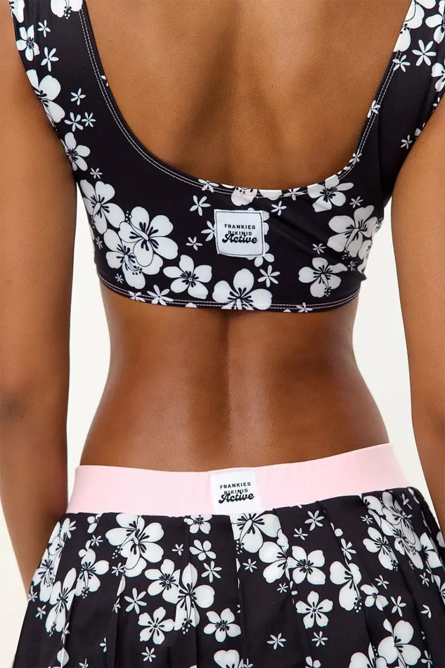 Frankies Bikinis Windy Floral Tennis Skirt Plush Plumeria Women Active