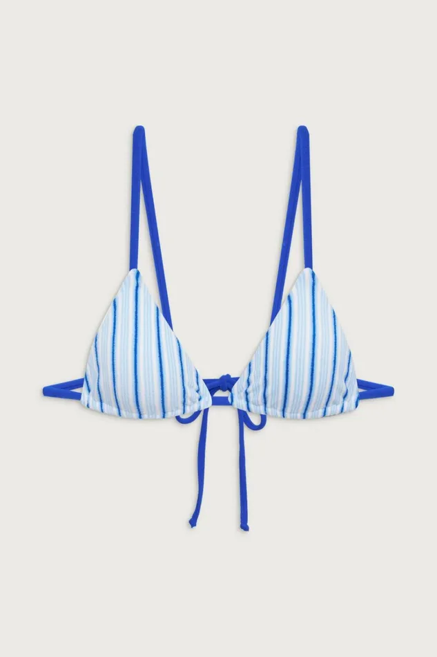 Frankies Bikinis X DJERF AVENUE Lumia Triangle Bikini Top Seaside Stripe Women Tops