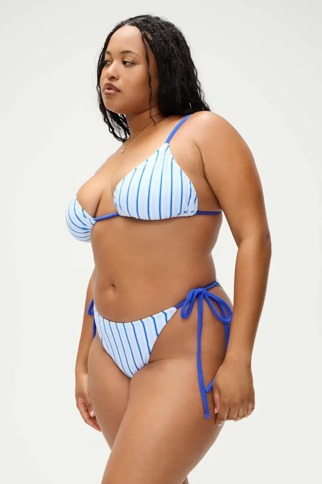 Frankies Bikinis X DJERF AVENUE Lumia Triangle Bikini Top Seaside Stripe Women Tops