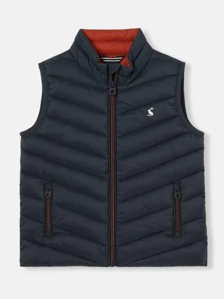 Gilets Boys Joules Navy Blue Packable Padded Gilet