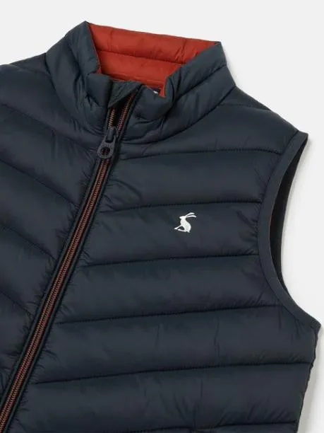 Gilets Boys Joules Navy Blue Packable Padded Gilet