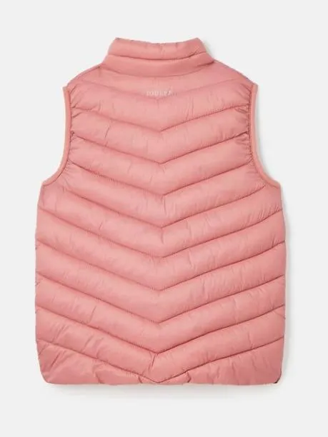 Gilets Girls Joules Pink Showerproof Quilted Gilet