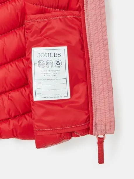 Gilets Girls Joules Pink Showerproof Quilted Gilet