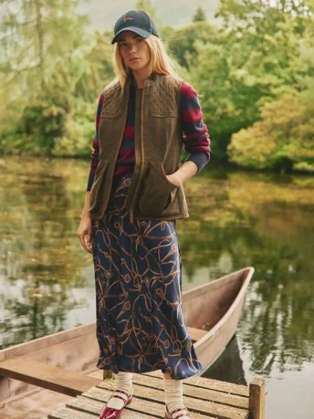 Gilets Women Joules Brown Tweed Gilet