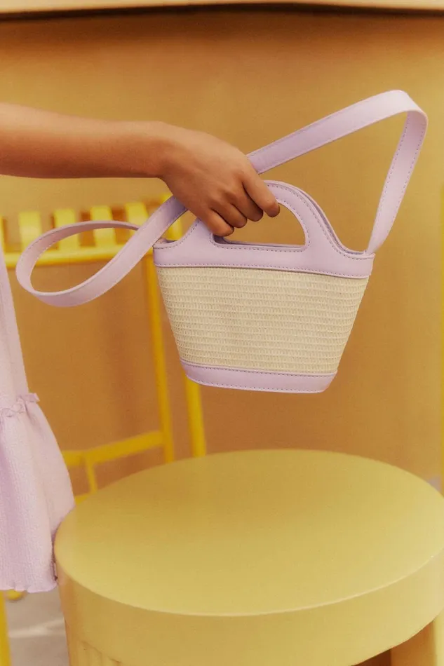 Girls Bags and Backpacks Cotton On Annie Woven Cross Body Bag Lilac Drop