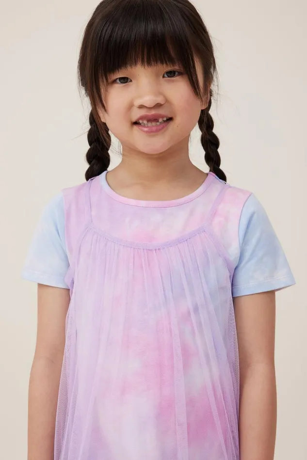 Girls Dresses Cotton On Kristen Dress Up Dress Lilac Droprainbow Tie Dye