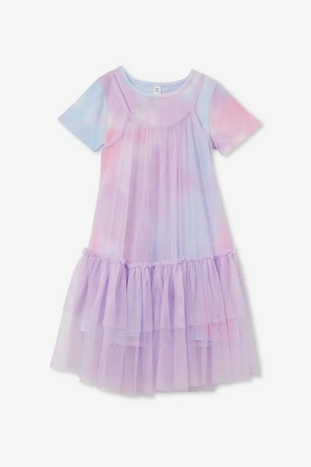 Girls Dresses Cotton On Kristen Dress Up Dress Lilac Droprainbow Tie Dye