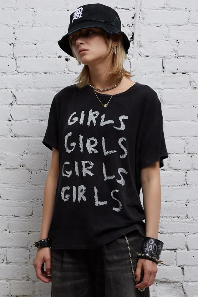 Girls Girls Boy TShirt 8211 Acid Black TShirts R13 Women