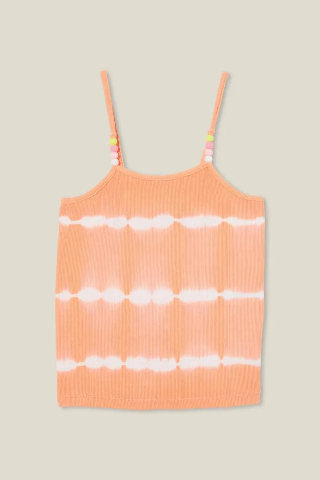 Girls Tops and TShirts Cotton On Delilah Tank Tropical Orange Tie Dye