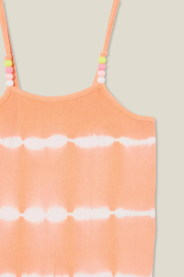 Girls Tops and TShirts Cotton On Delilah Tank Tropical Orange Tie Dye