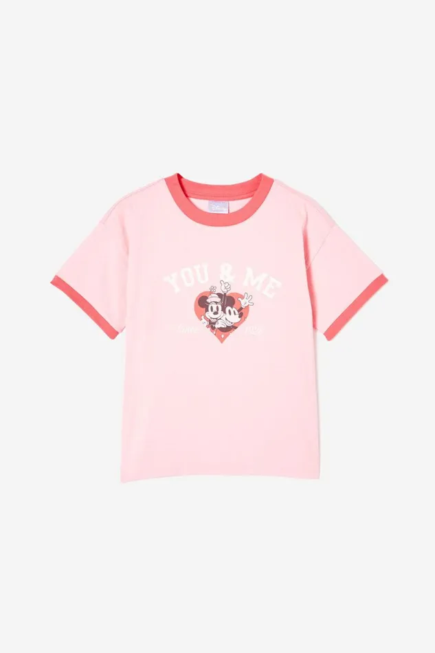 Girls Tops and TShirts Cotton On License Drop Shoulder Short Sleeve Tee Lcn Dis Minnie You and Meblush Pink Girls Tops and TShirts Cotton On License Drop Shoulder Short Sleeve Tee Lcn Dis Minnie You and Meblush Pink