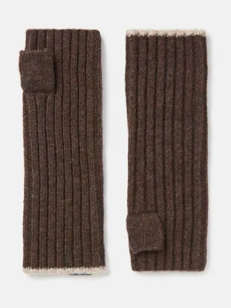 Gloves Women Joules Brown Fingerless Gloves