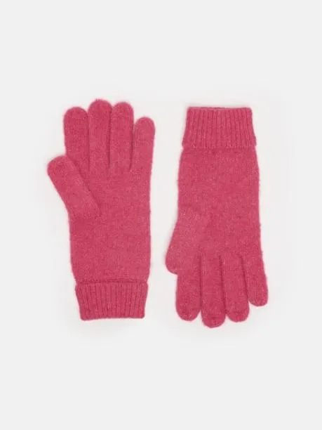 Gloves Women Joules Pink Knitted Gloves