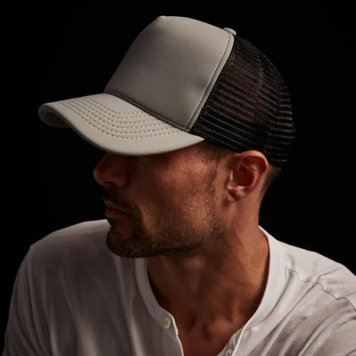 Hats Men James Perse Scuba Trucker Hat Pale Grey